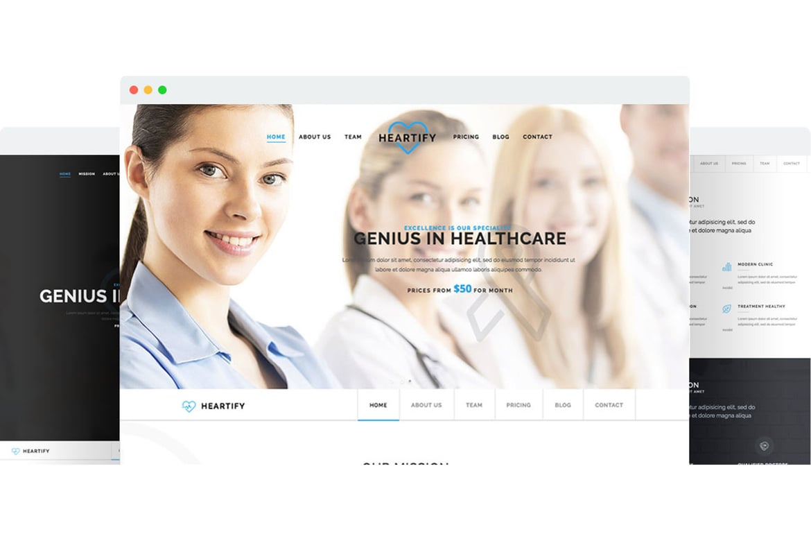 Heartify - Template Website Kesehatan dan Medis Responsif yang Menawan