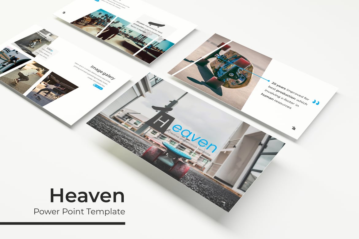 Template Presentasi PowerPoint Heaven - Desain Menarik dan Profesional