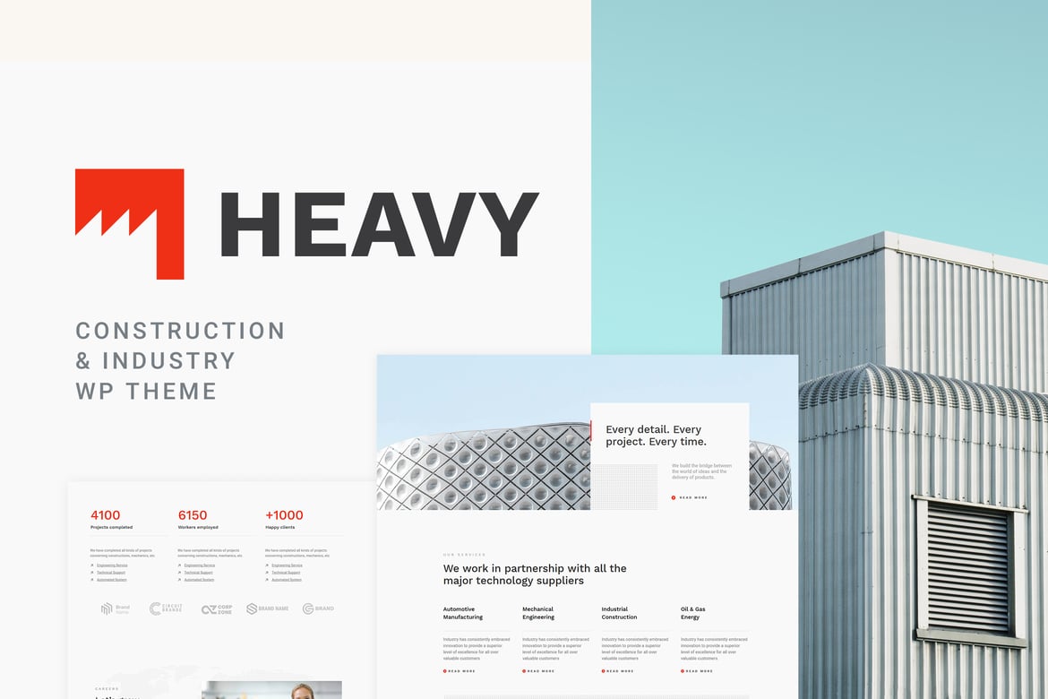 Tema WordPress Heavy untuk Industri Konstruksi yang Profesional