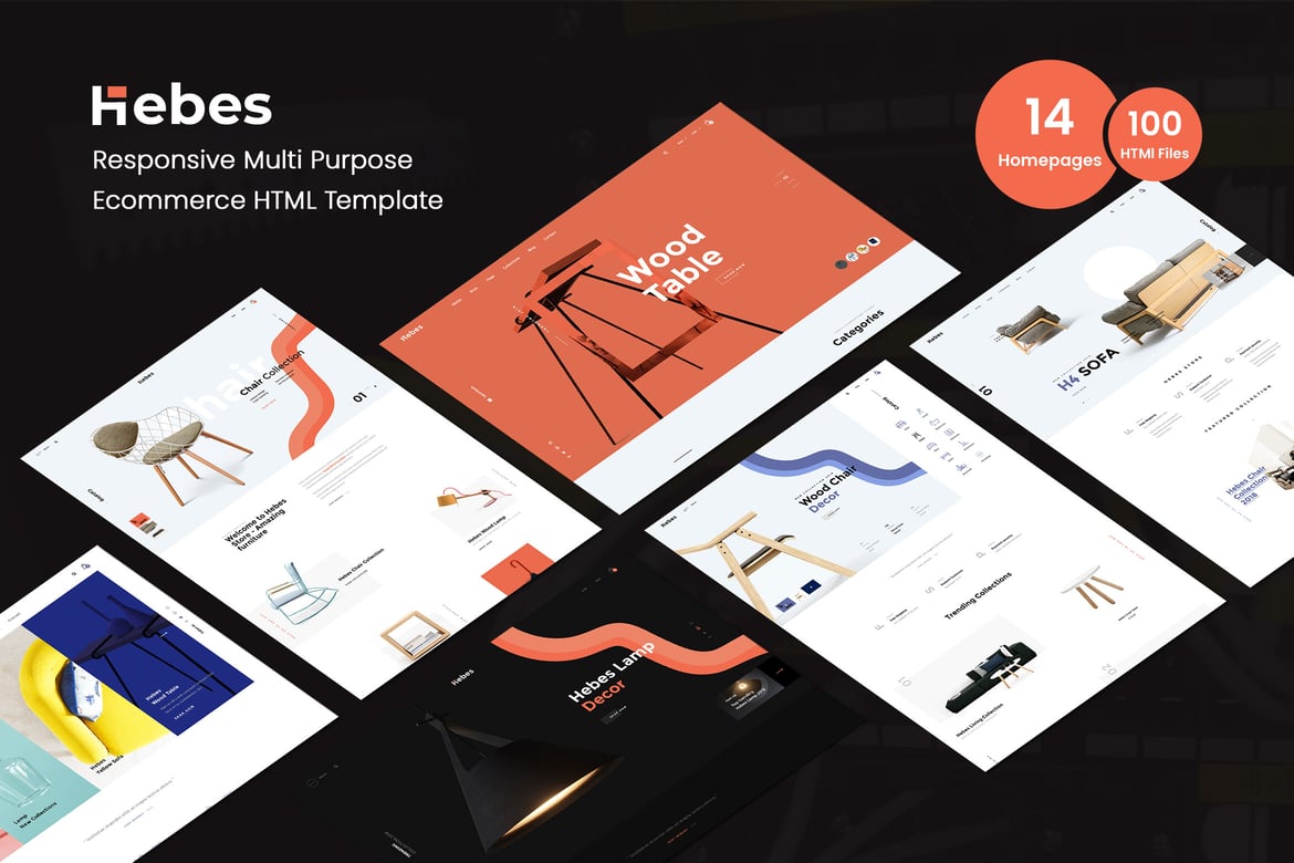 HEBES - Template Website E-commerce Serbaguna yang Modern