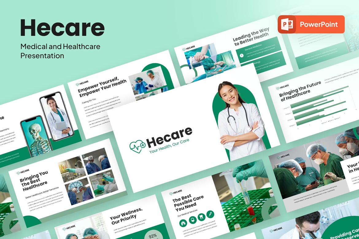 Template Powerpoint Hecare - Solusi Presentasi Medis Profesional