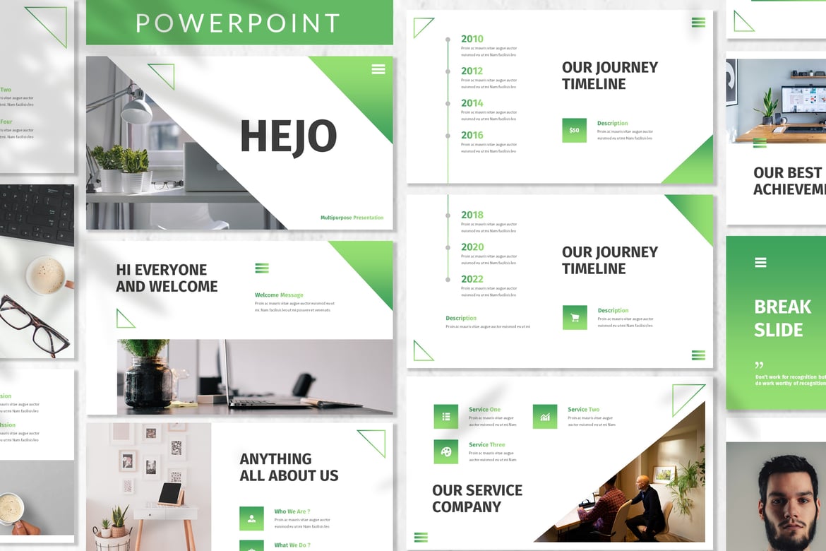 Hejo - Template Powerpoint Bisnis yang Modern dan Minimalis