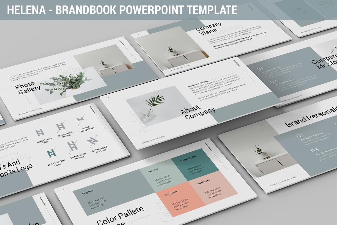 Helena - Template Powerpoint Brandbook yang Minimalis dan Elegan