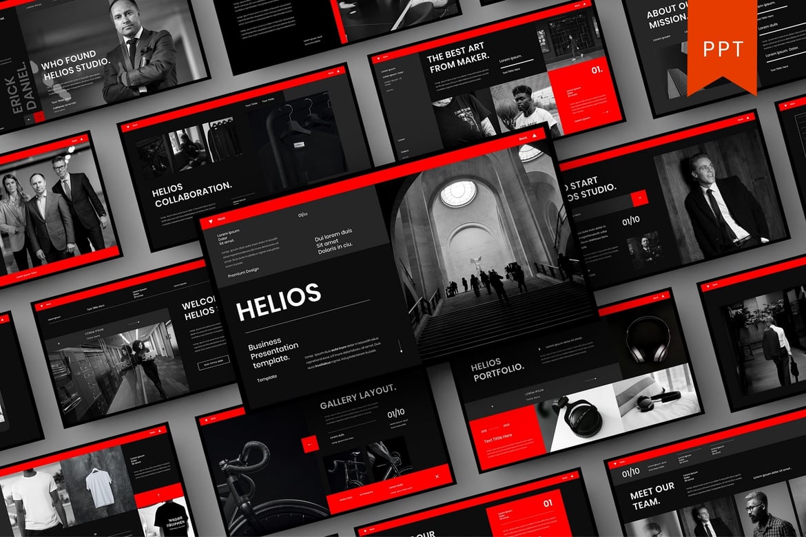 Helios – Template PowerPoint Bisnis yang Menarik
