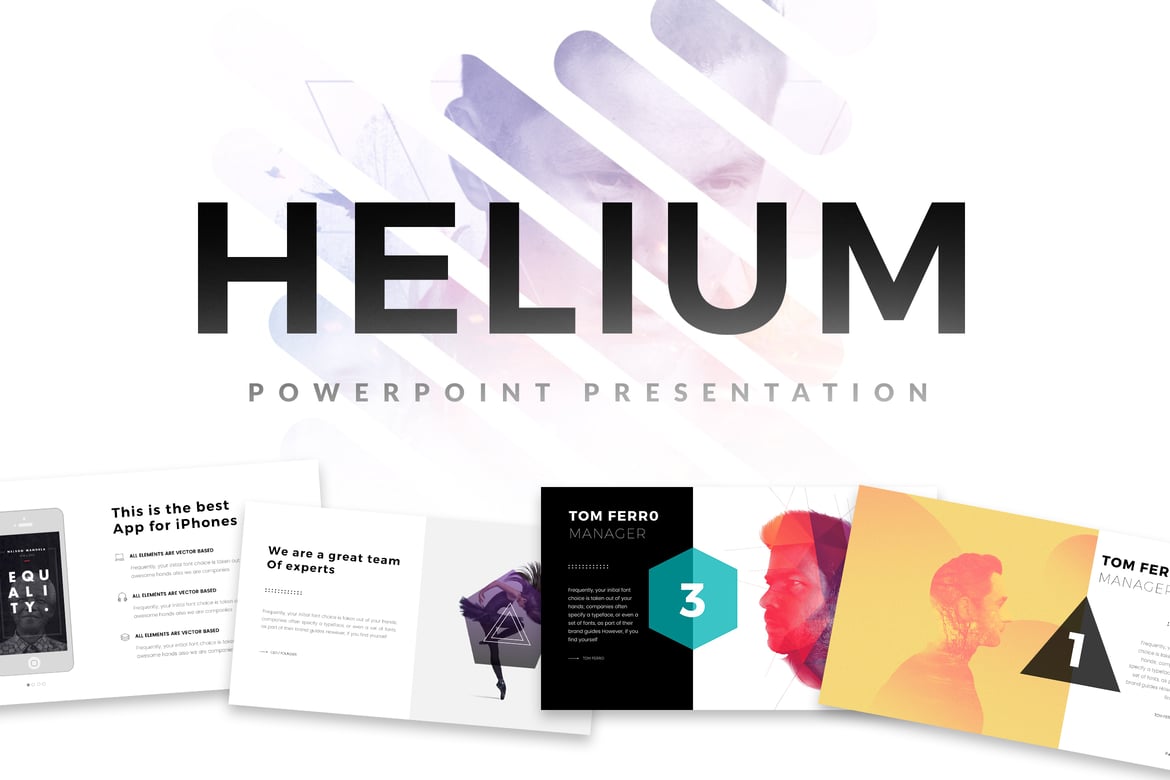Template PowerPoint Helium Minimalis yang Modern