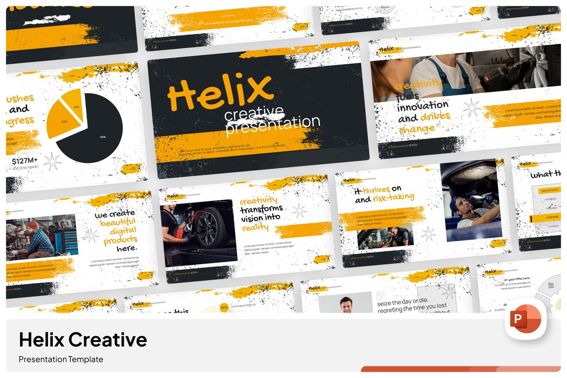 Template Presentasi Helix Creative - PowerPoint yang Menarik