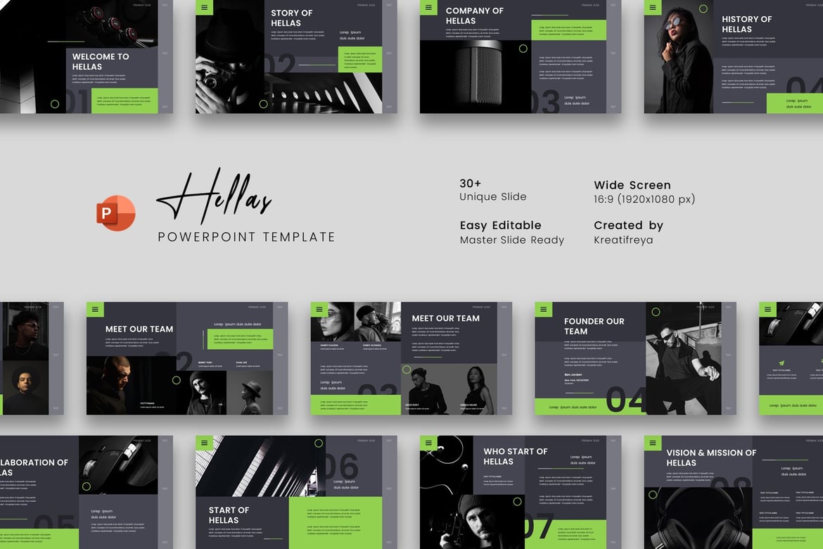 Hellas - Template PowerPoint Bisnis yang Menarik dan Profesional