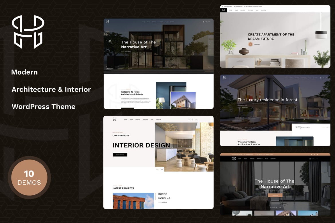 Hellix - Tema WordPress Arsitektur Modern yang Menarik