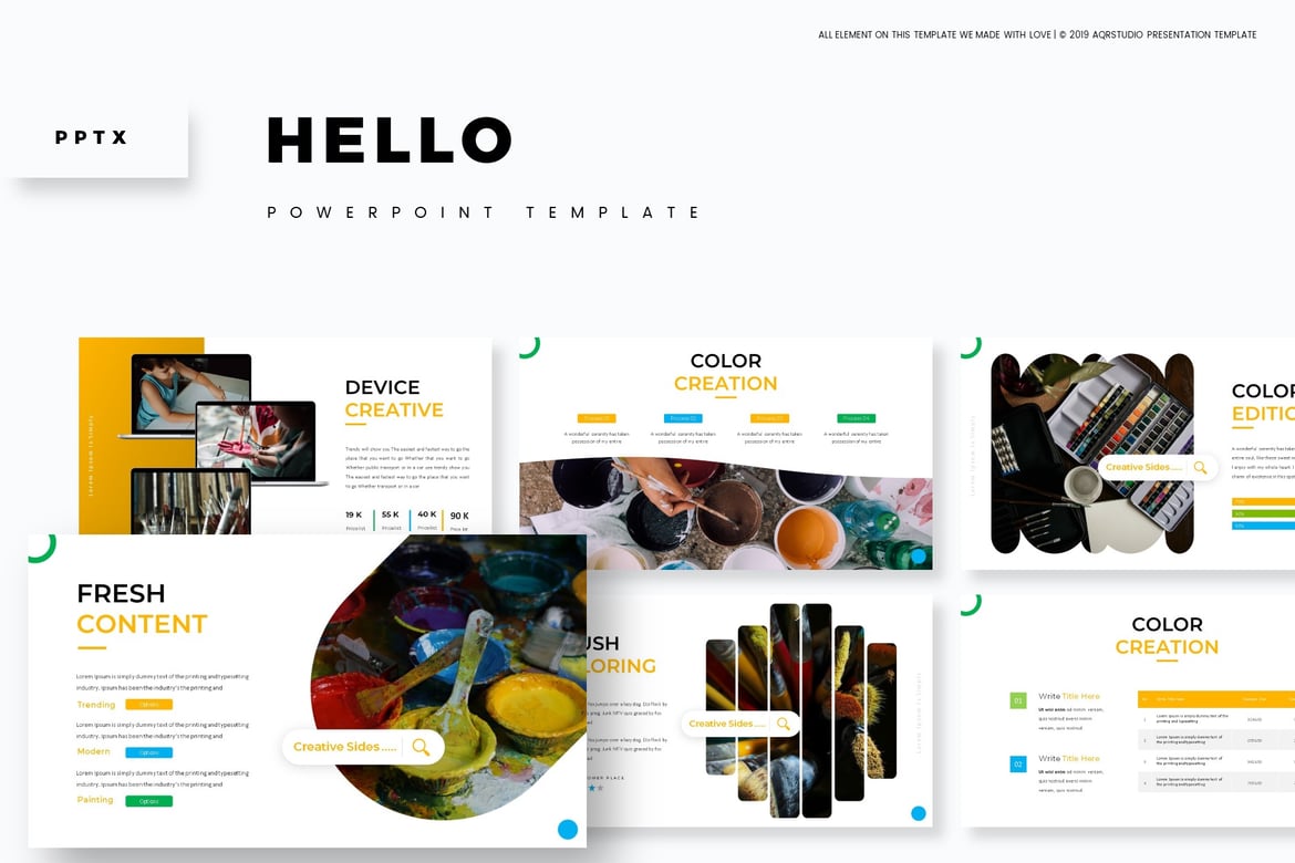 Template PowerPoint Serba Guna - Hello