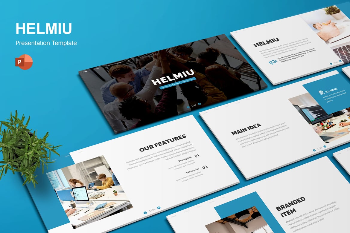 Helmiu - Template Presentasi PowerPoint Profesional