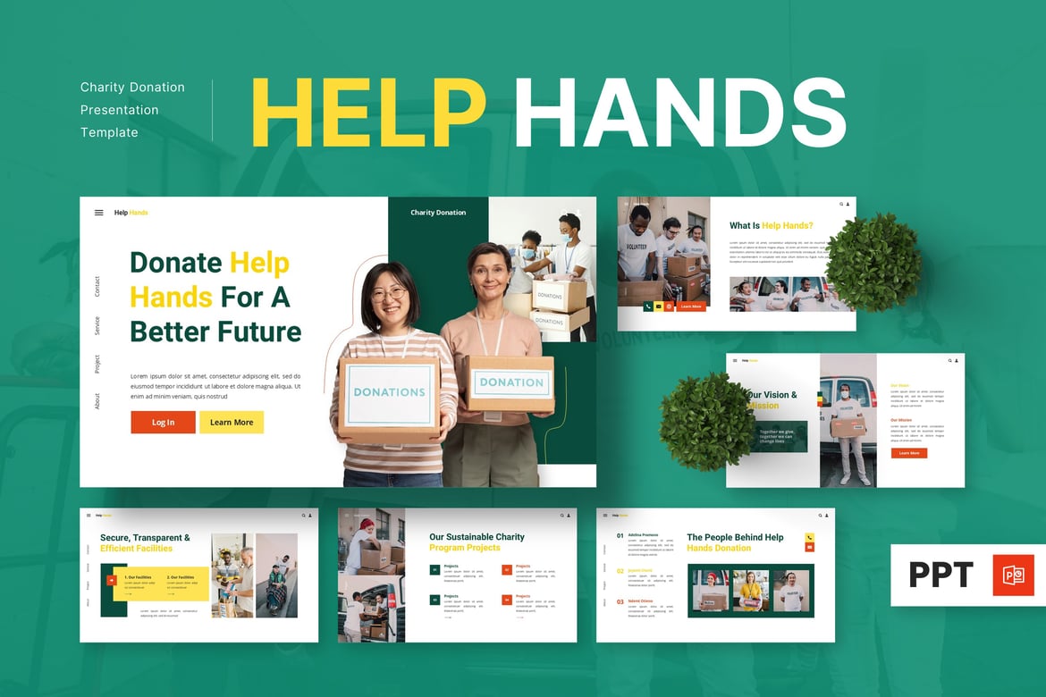 Template Presentasi Donasi Amal - Help Hands