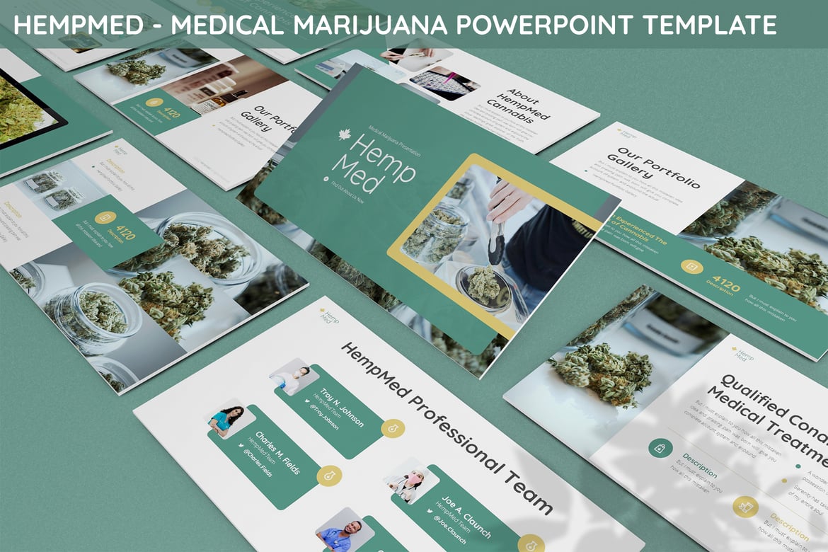 Template Powerpoint Medis Hempmed - Presentasi Profesional untuk Kesehatan