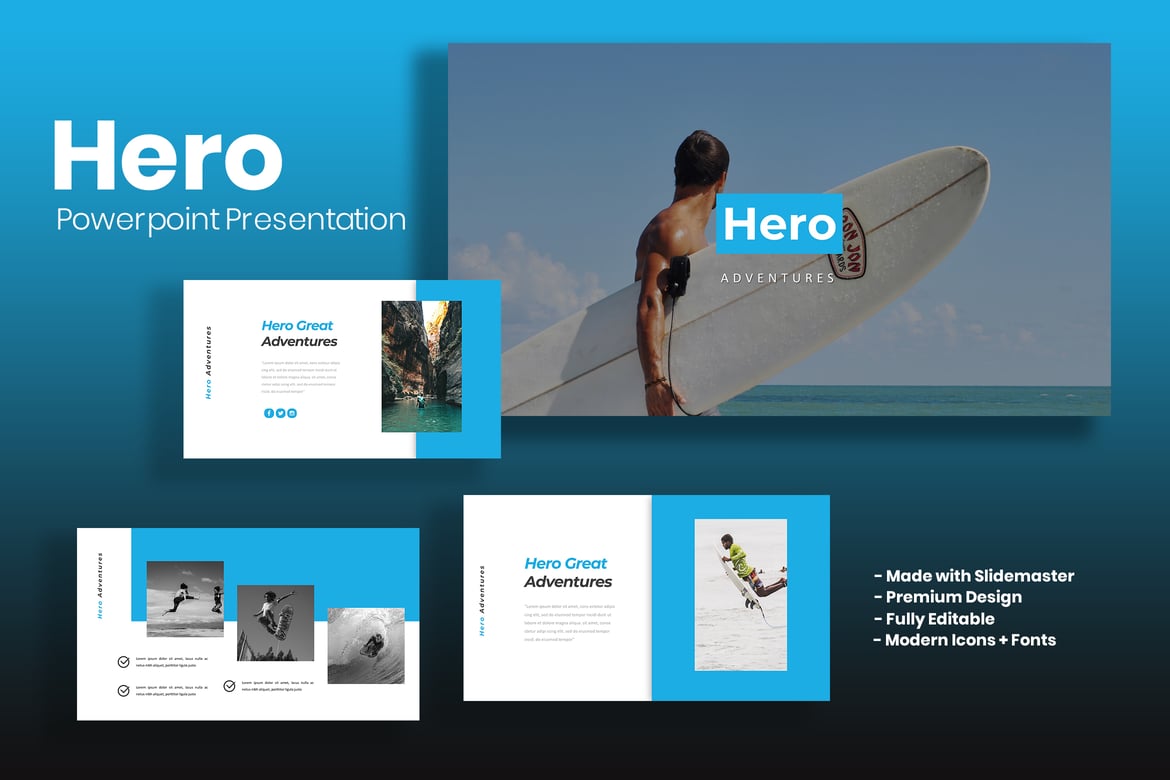Template PowerPoint Hero - Solusi Presentasi Menarik dan Profesional