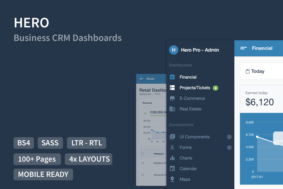 Hero PRO - Template Website Admin Bisnis Terbaik