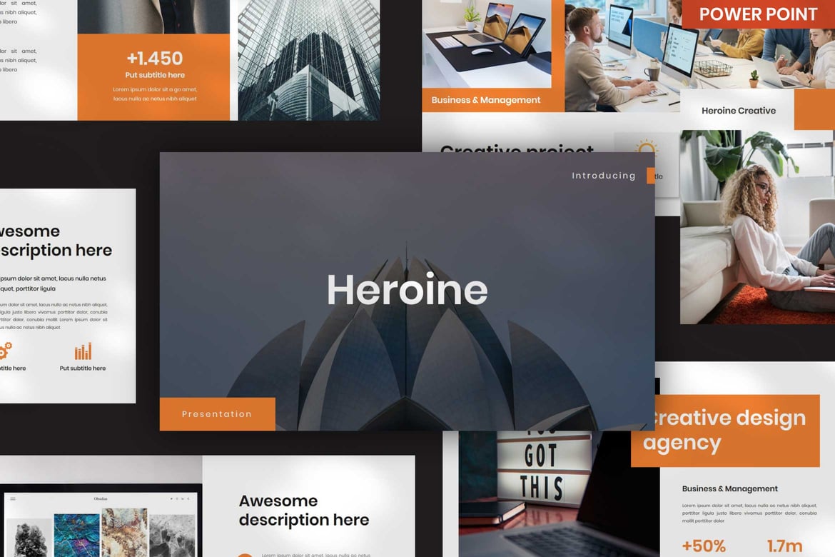 Template PowerPoint Heroine: Solusi Presentasi Serbaguna