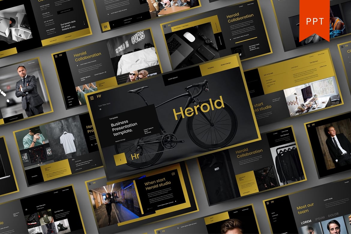 Herold – Template PowerPoint Bisnis yang Menarik