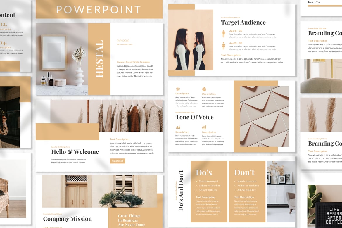 Hestal - Template Powerpoint Brandbook yang Menarik dan Profesional