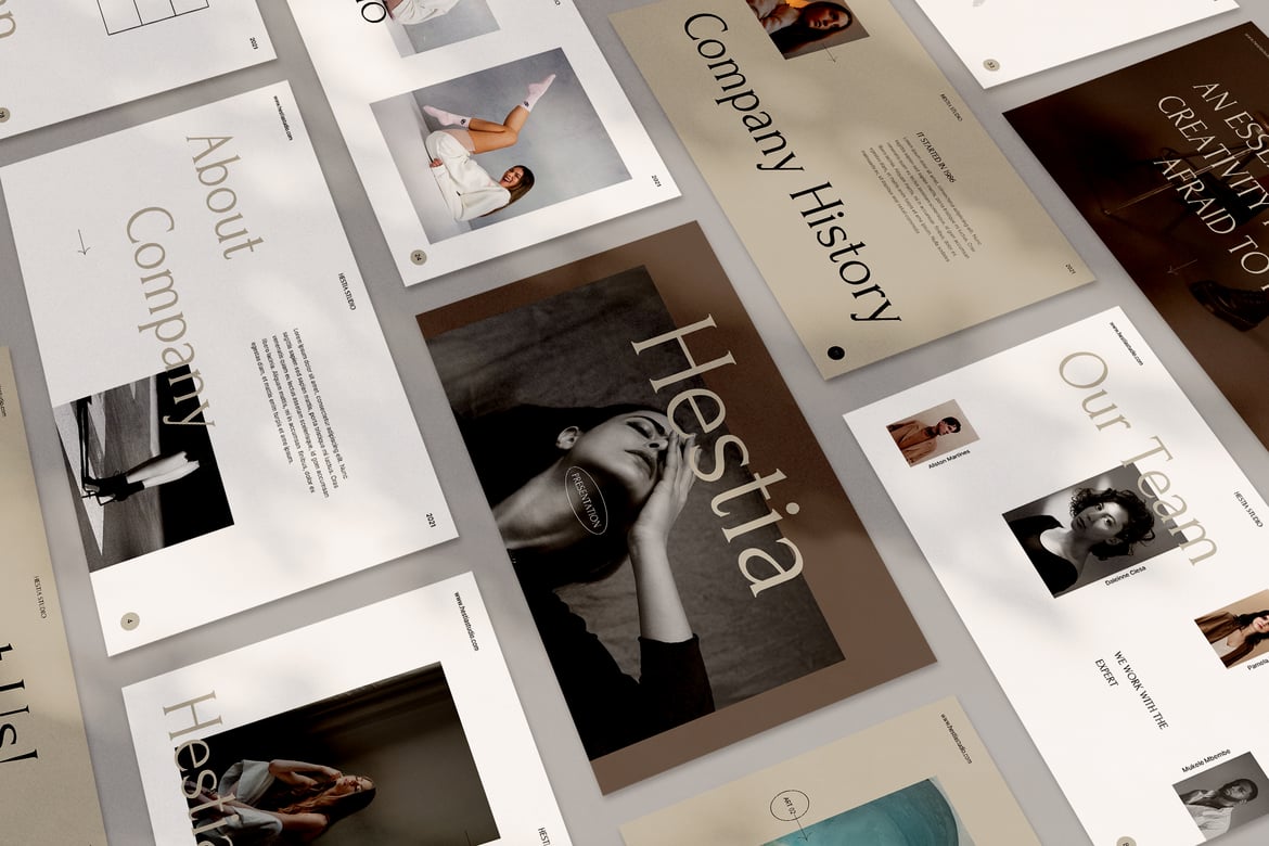 Template PowerPoint Hestia: Presentasi Minimalis yang Menarik