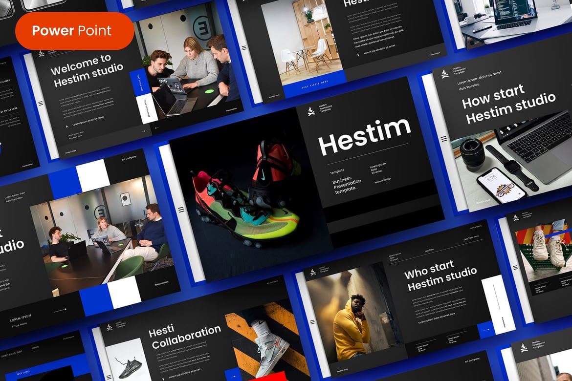 Hestim – Template PowerPoint Bisnis Modern