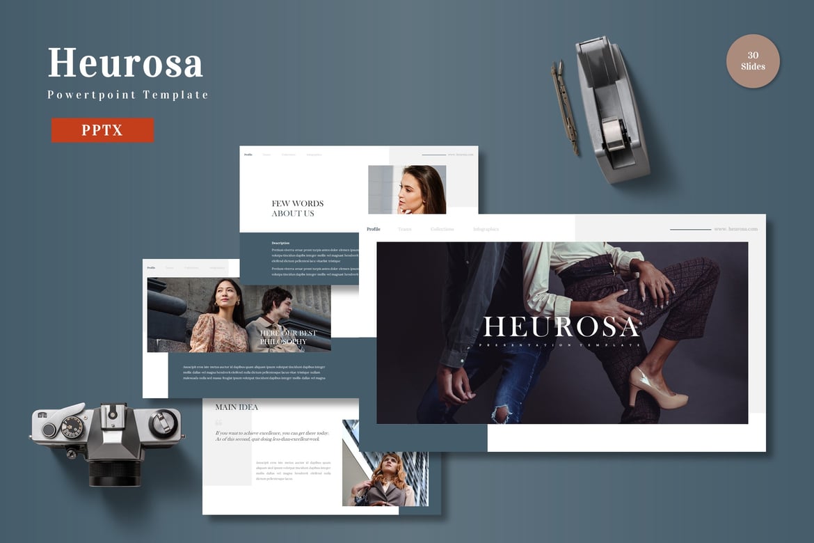 Heurosa - Template Presentasi PowerPoint yang Menarik