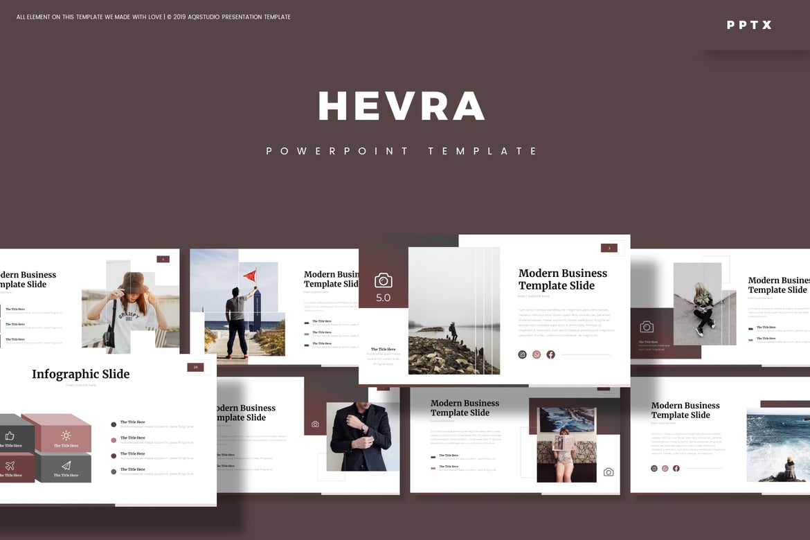 Hevra - Template PowerPoint Serbaguna yang Menarik