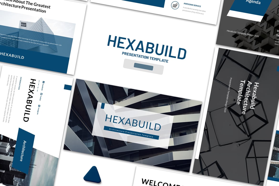 Hexabuild - Template Presentasi Arsitektur yang Menarik