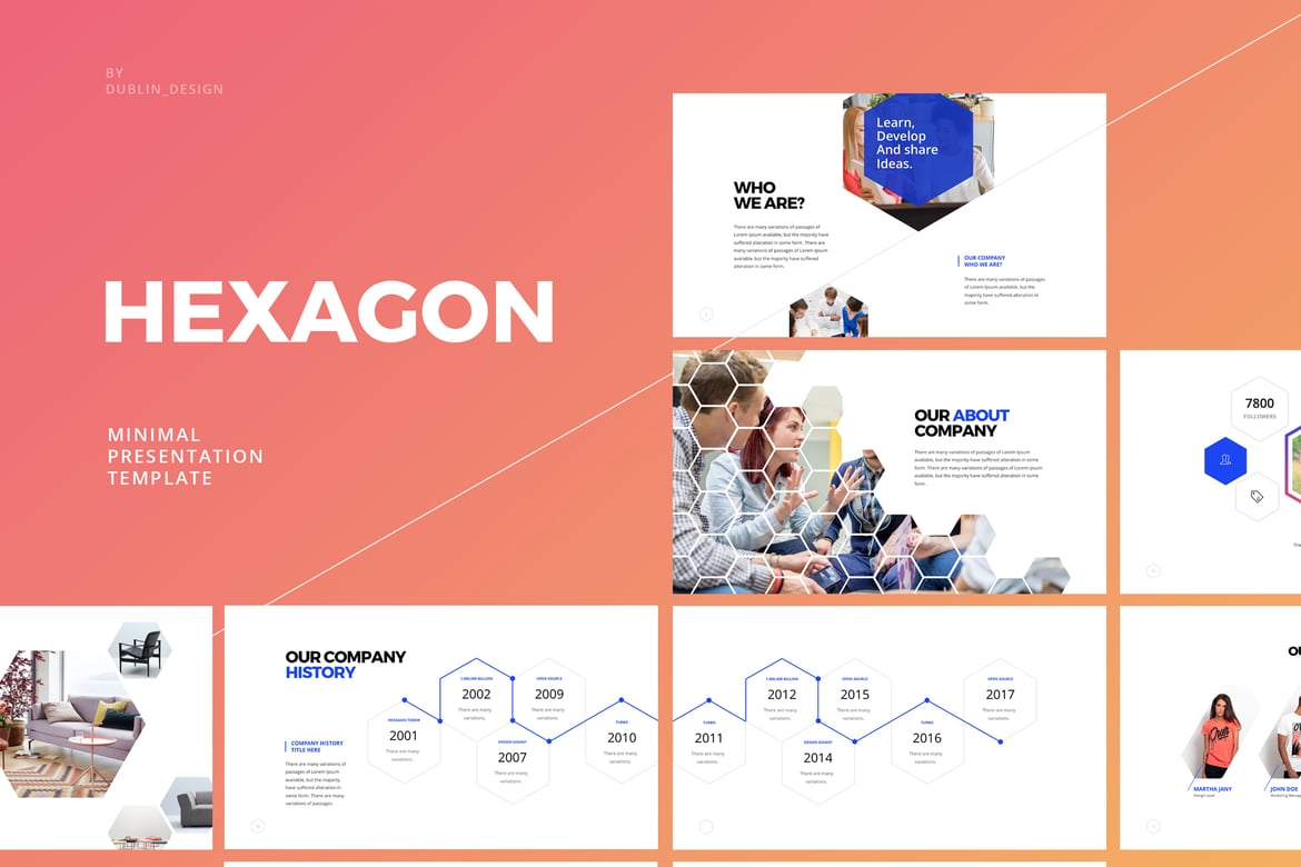 Template Powerpoint Hexagon - Presentasi Modern dan Efektif