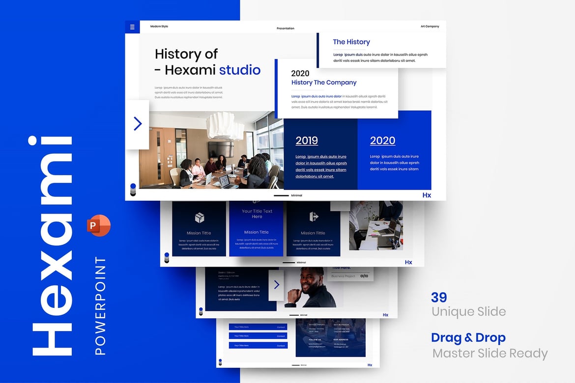 Hexami – Template PowerPoint Bisnis yang Menarik