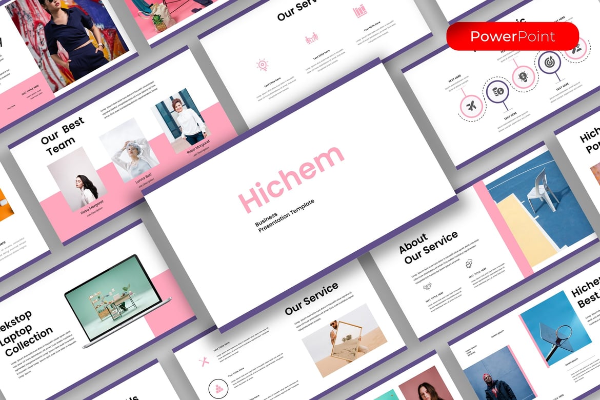 Template PowerPoint Hichem untuk Presentasi Bisnis yang Menarik