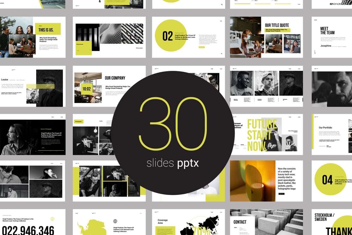Template Presentasi Powerpoint Hideo yang Menarik