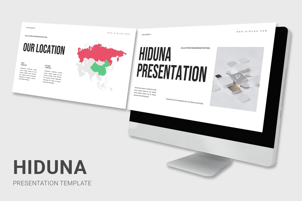 Hiduna - Template PowerPoint AI dan Otomasi untuk Bisnis