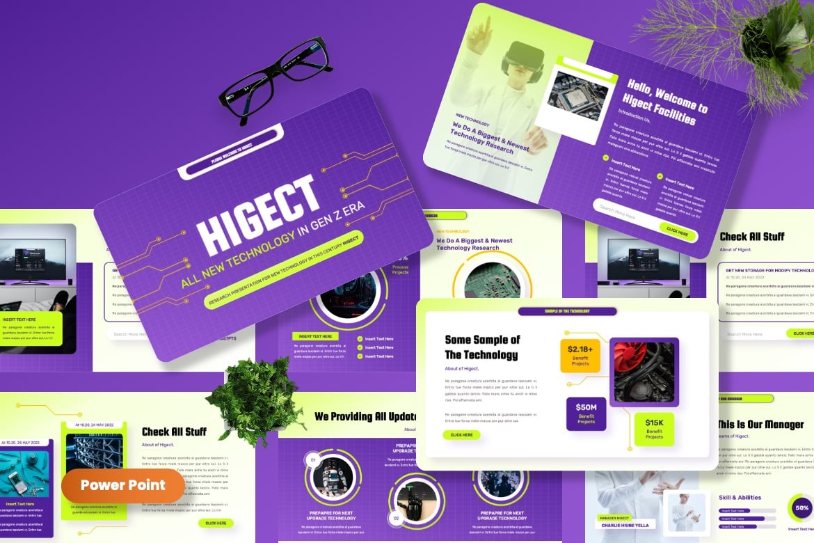 Higect - Template Powerpoint Teknologi Modern