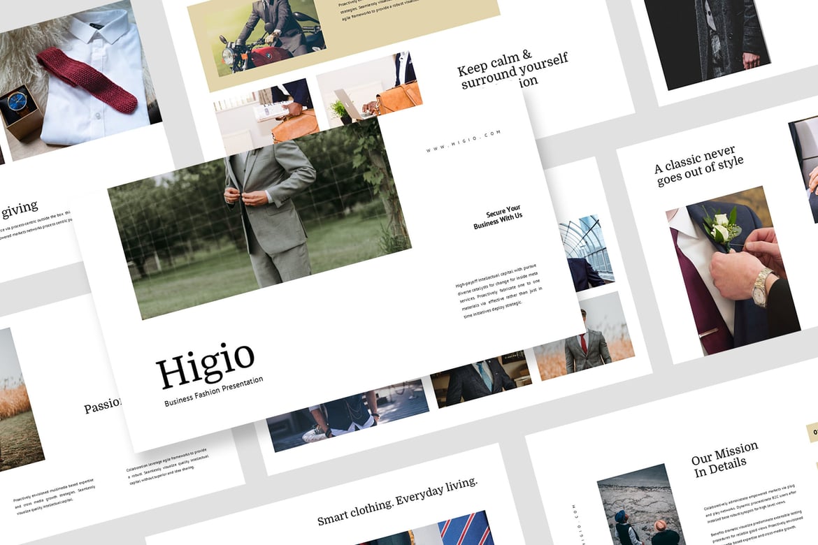 Higio: Template Presentasi Fashion yang Elegan dan Profesional