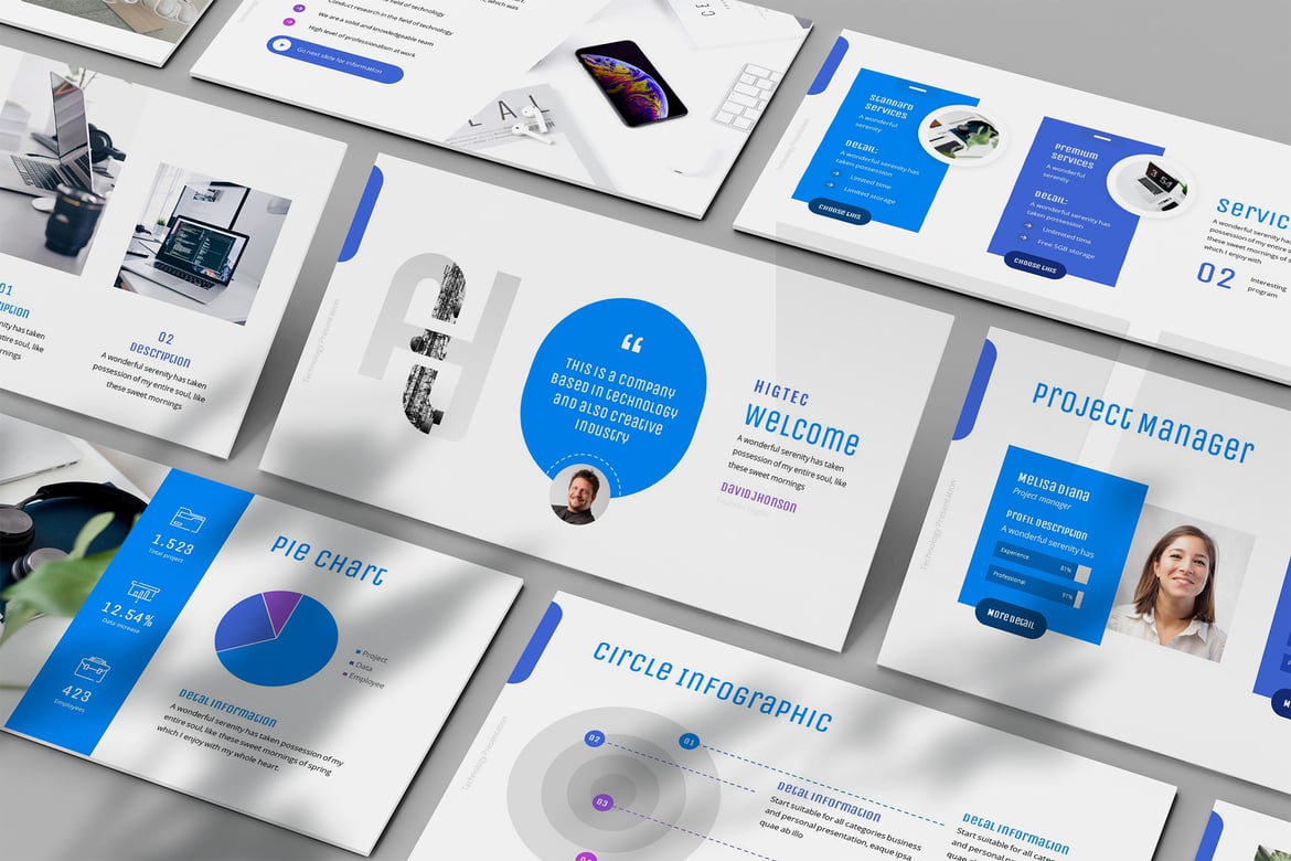 HigTec - Template PowerPoint Teknologi Modern