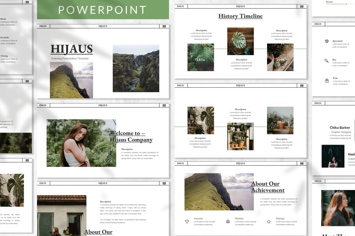 Hijaus - Template Presentasi PowerPoint Alam yang Menarik