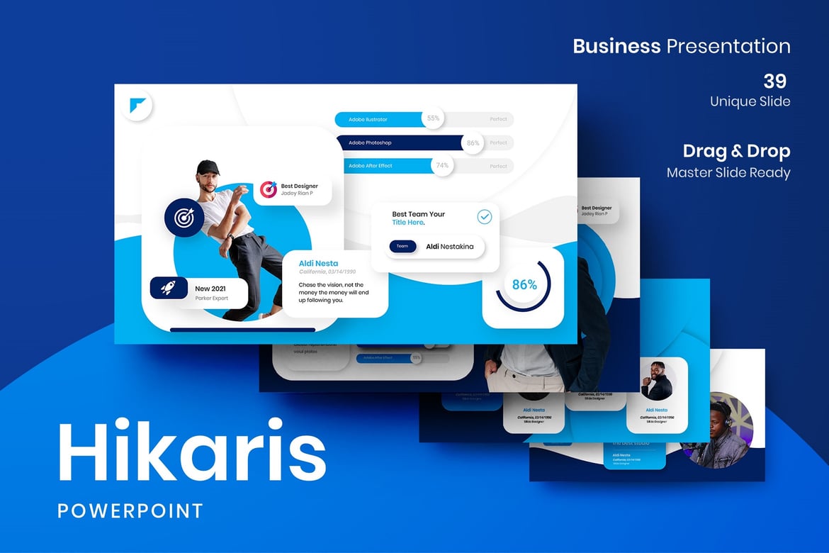 Template PowerPoint Hikaris – Solusi Presentasi Bisnis yang Kreatif