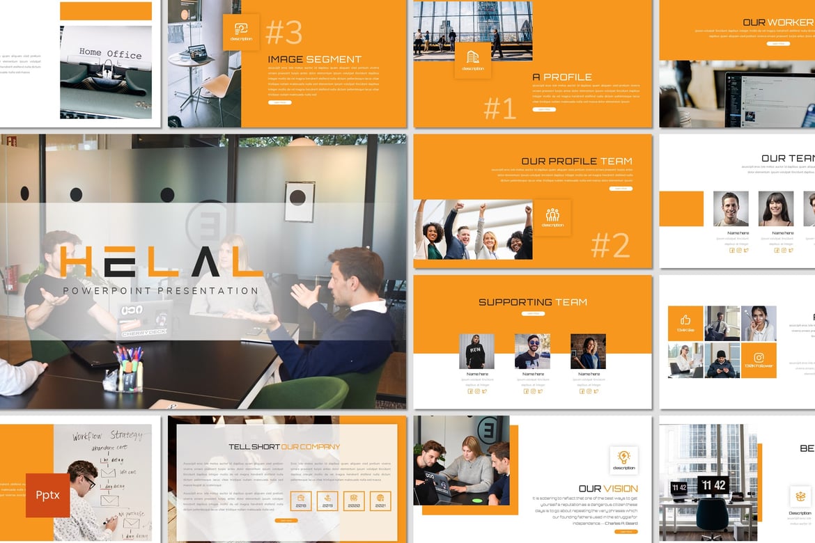 Hilal - Template PowerPoint Bisnis yang Kreatif dan Minimalis