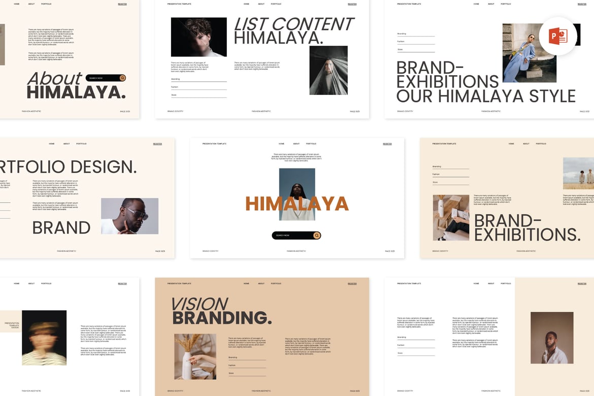 Template Presentasi Fashion Himalaya yang Modern dan Kreatif