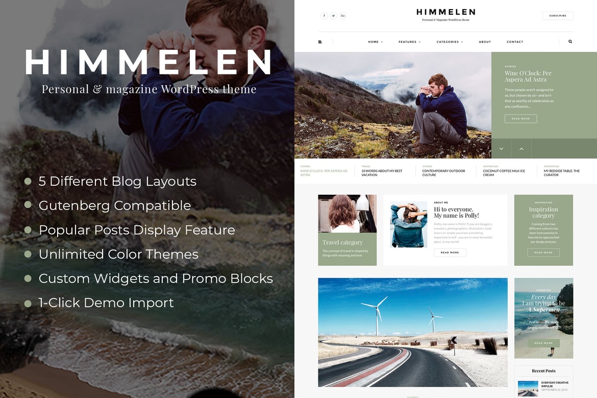 Himmelen - Tema Blog Pribadi Minimalis yang Elegan untuk WordPress