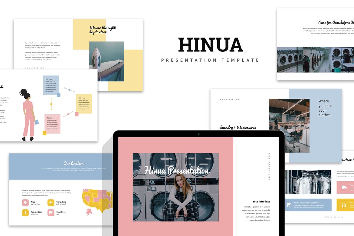 Hinua: Template Powerpoint untuk Bisnis Laundry yang Menarik