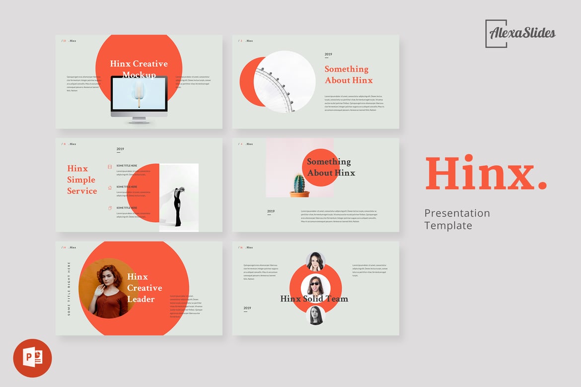Hinx - Template Powerpoint Presentasi Kreatif yang Menarik
