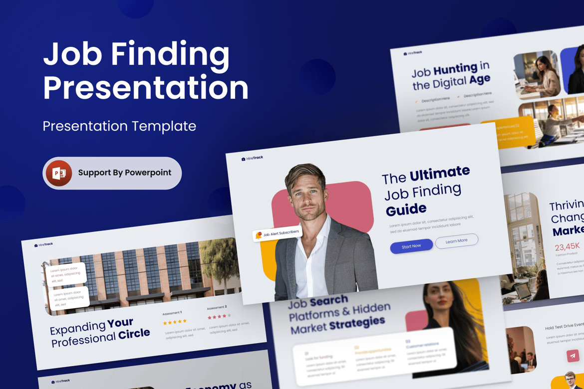 Hiretrack - Template Presentasi PowerPoint untuk Mencari Pekerjaan