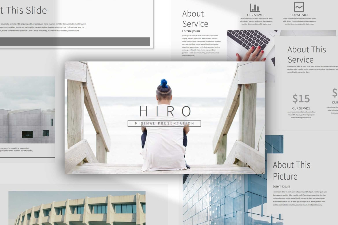 Template PowerPoint Hiro Minimal yang Elegan dan Profesional