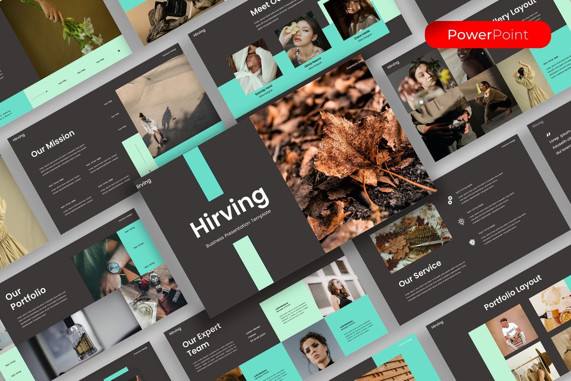 Template Presentasi PowerPoint Hirving - Solusi Kreatif untuk Bisnis Anda