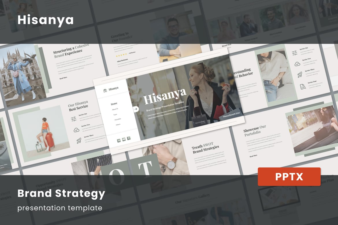 Hisanya - Template Presentasi Strategi Merek yang Menarik