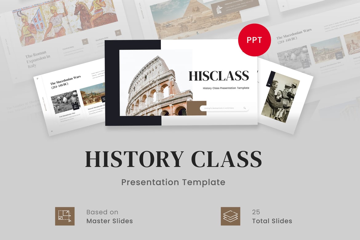 Template PowerPoint Sejarah - Hisclass yang Menarik dan Modern