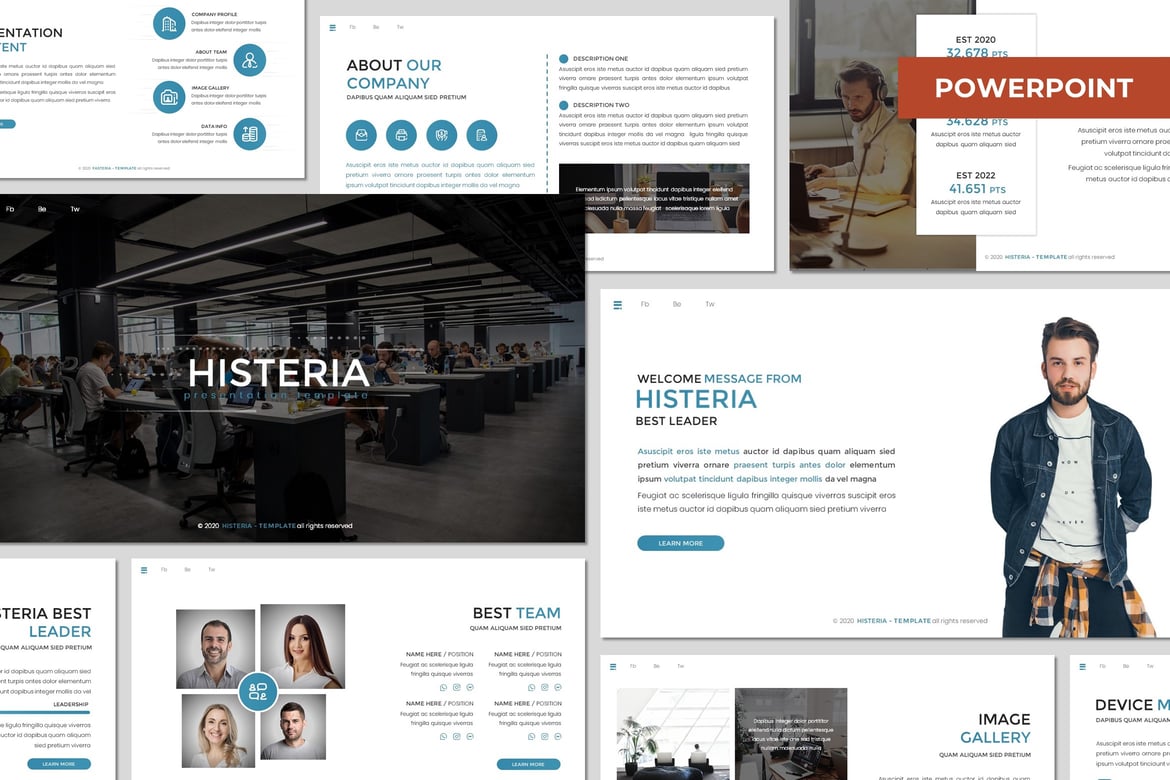 Template Powerpoint Histeria - Solusi Presentasi Modern dan Kreatif