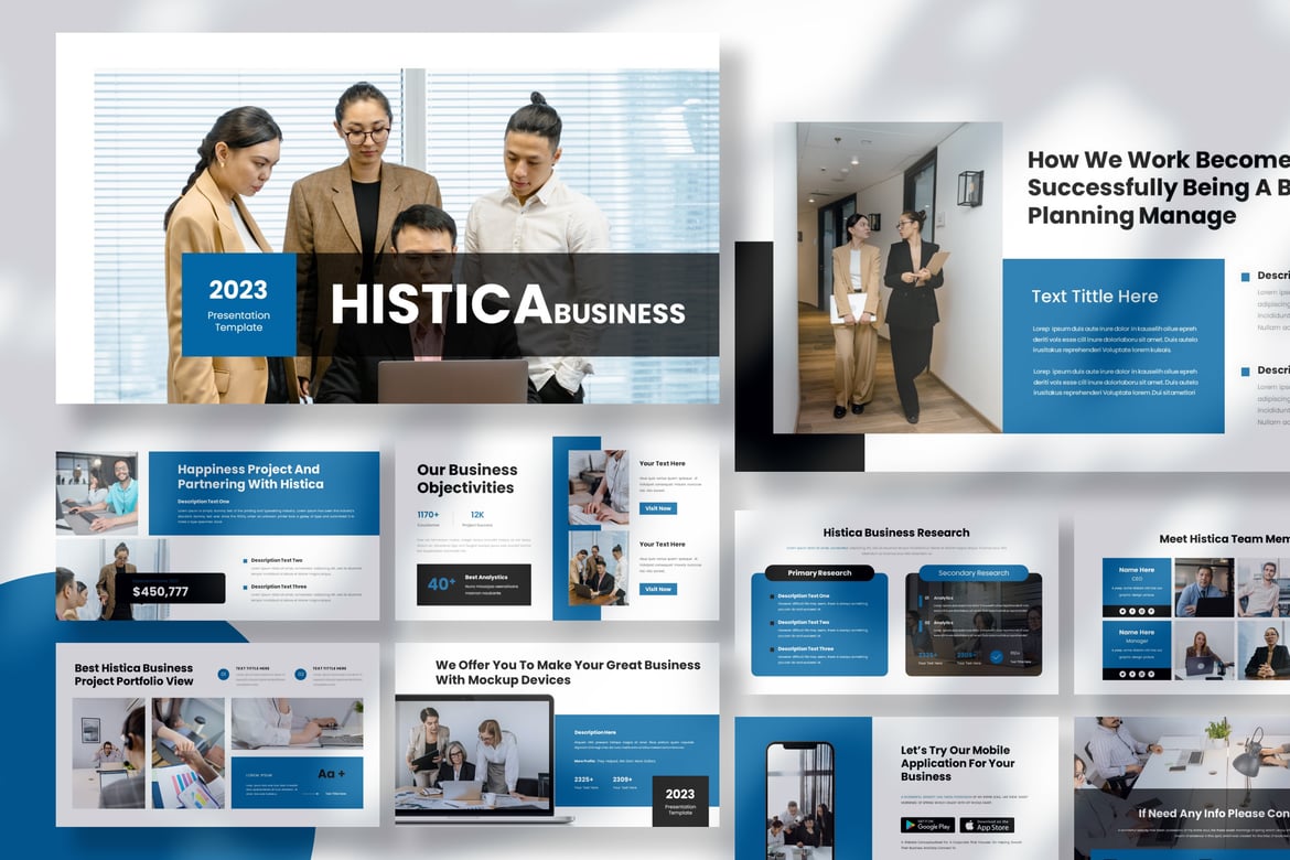 Template Presentasi Bisnis Histica - PowerPoint yang Menarik