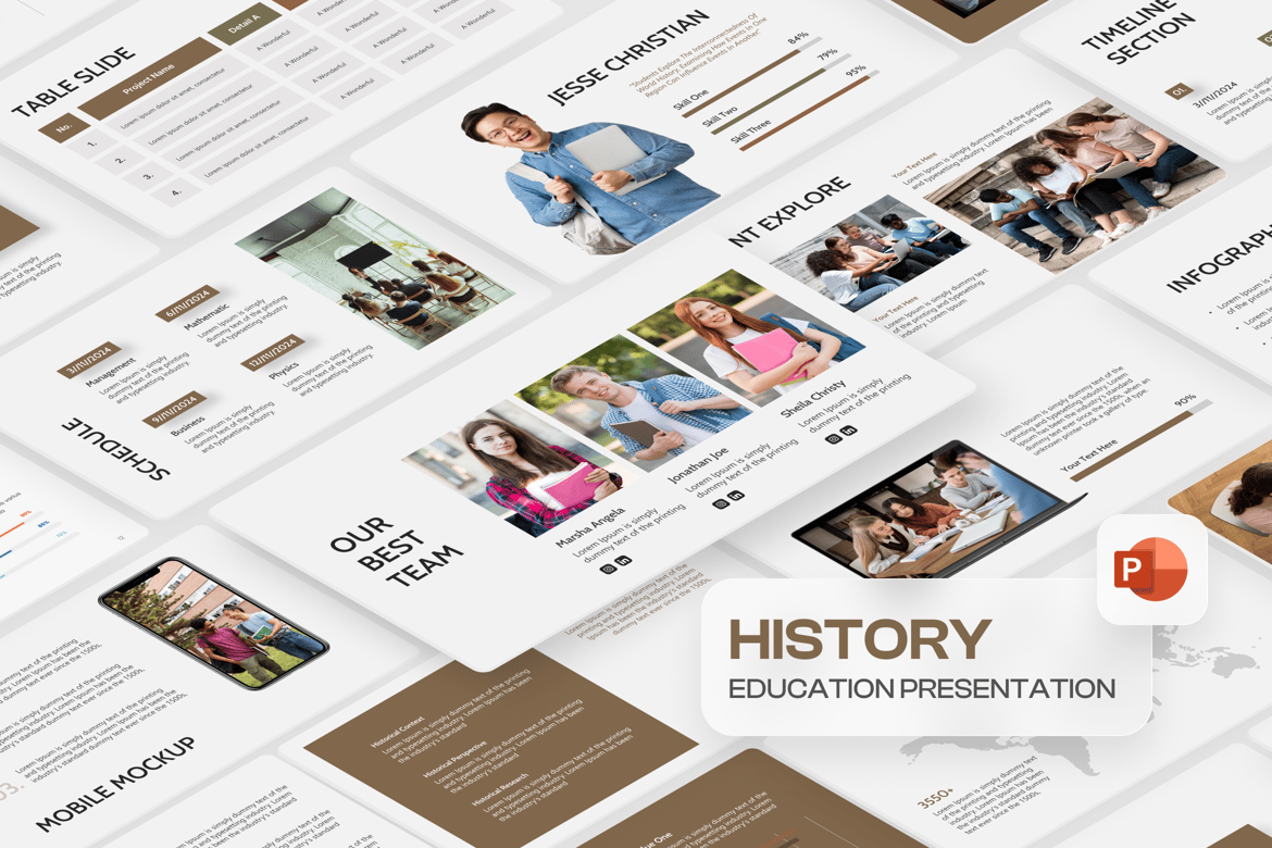 Template Presentasi Sejarah yang Menarik dan Minimalis