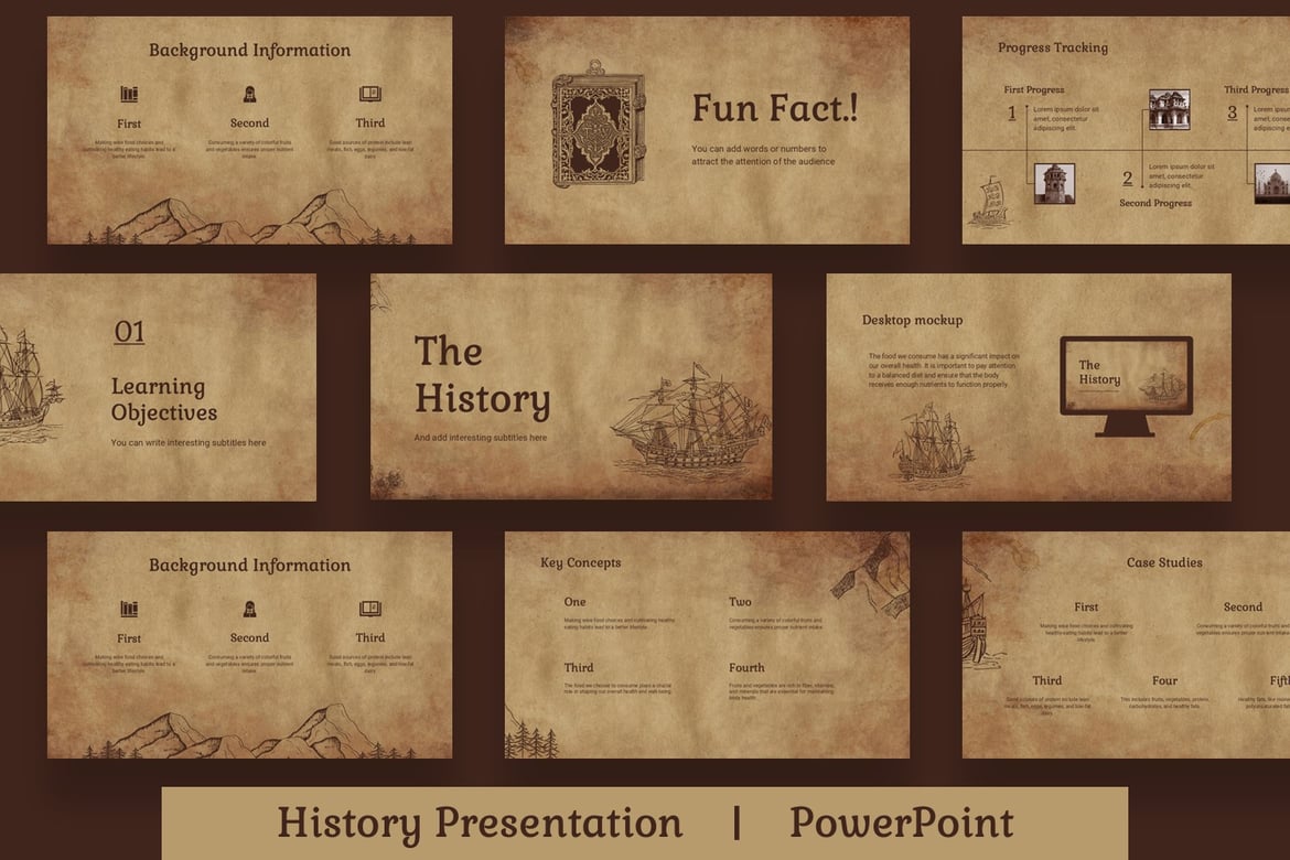 Template Presentasi Sejarah yang Menarik dan Informatif